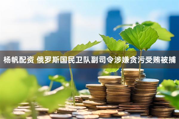 杨帆配资 俄罗斯国民卫队副司令涉嫌贪污受贿被捕